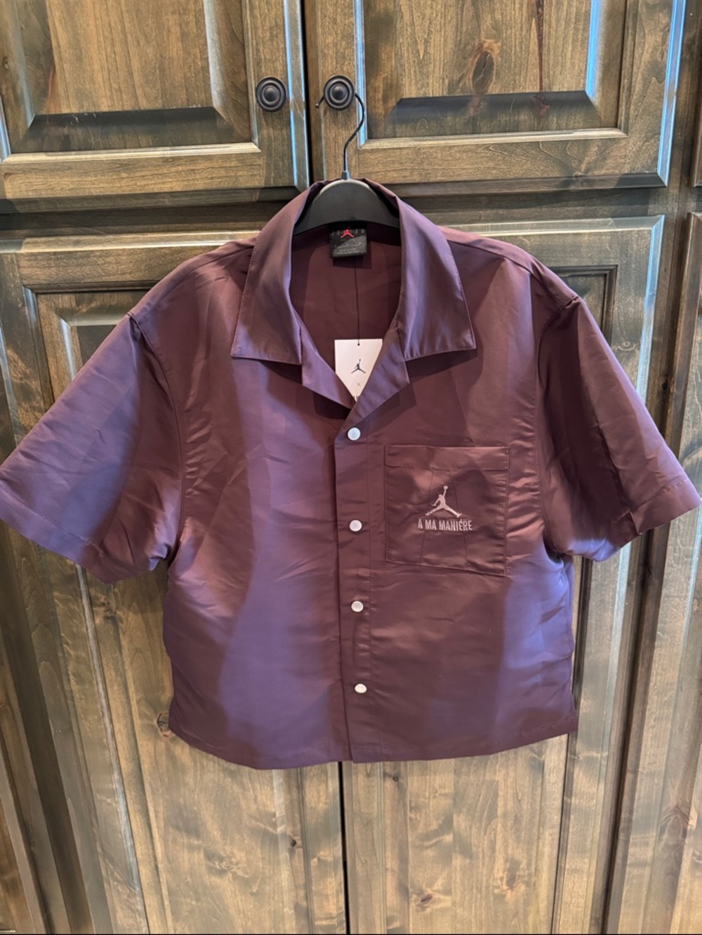 New Nike Jordan A Ma Maniere Warm Up Shirt Burgandy M $90!!